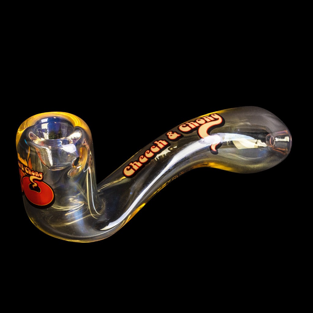 Cheech & Chong Glass 5" Commemorative 50th Anniversary Sherlock Hand Pipe in a Collectible Tin | CC2031CC