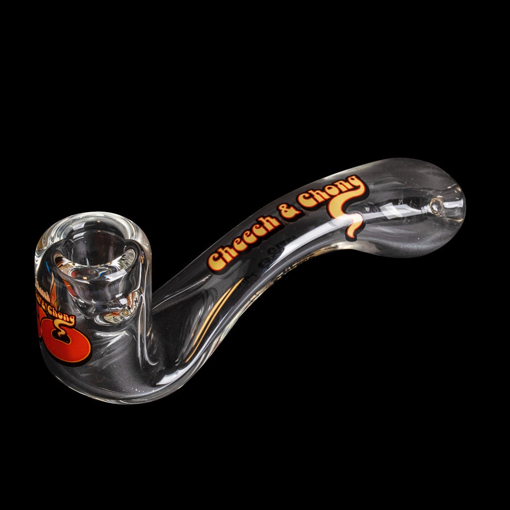 Cheech & Chong Glass 5" Commemorative 50th Anniversary Sherlock Hand Pipe in a Collectible Tin | CC2031C