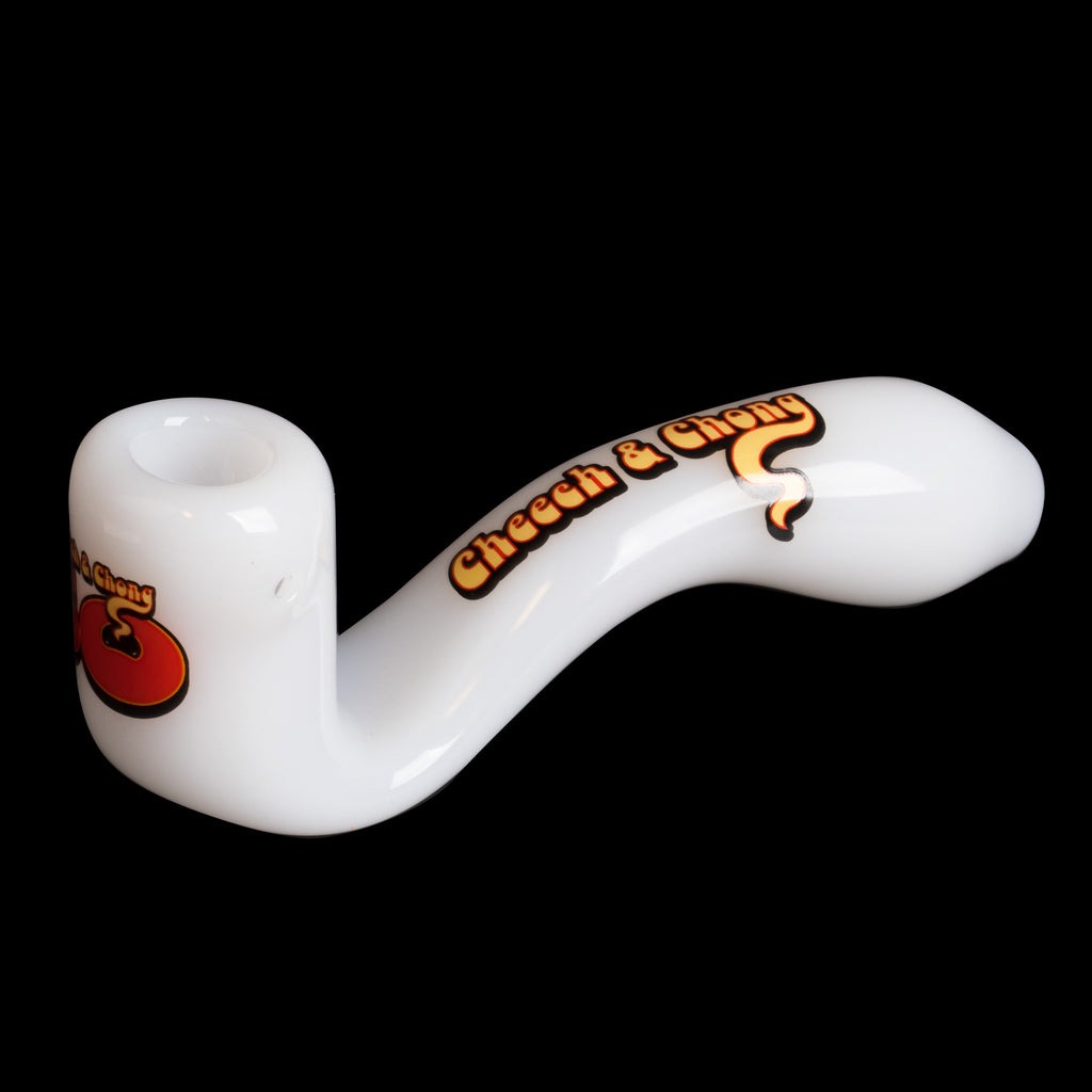 Cheech & Chong Glass 5" Commemorative 50th Anniversary Sherlock Hand Pipe in a Collectible Tin | CC2031W