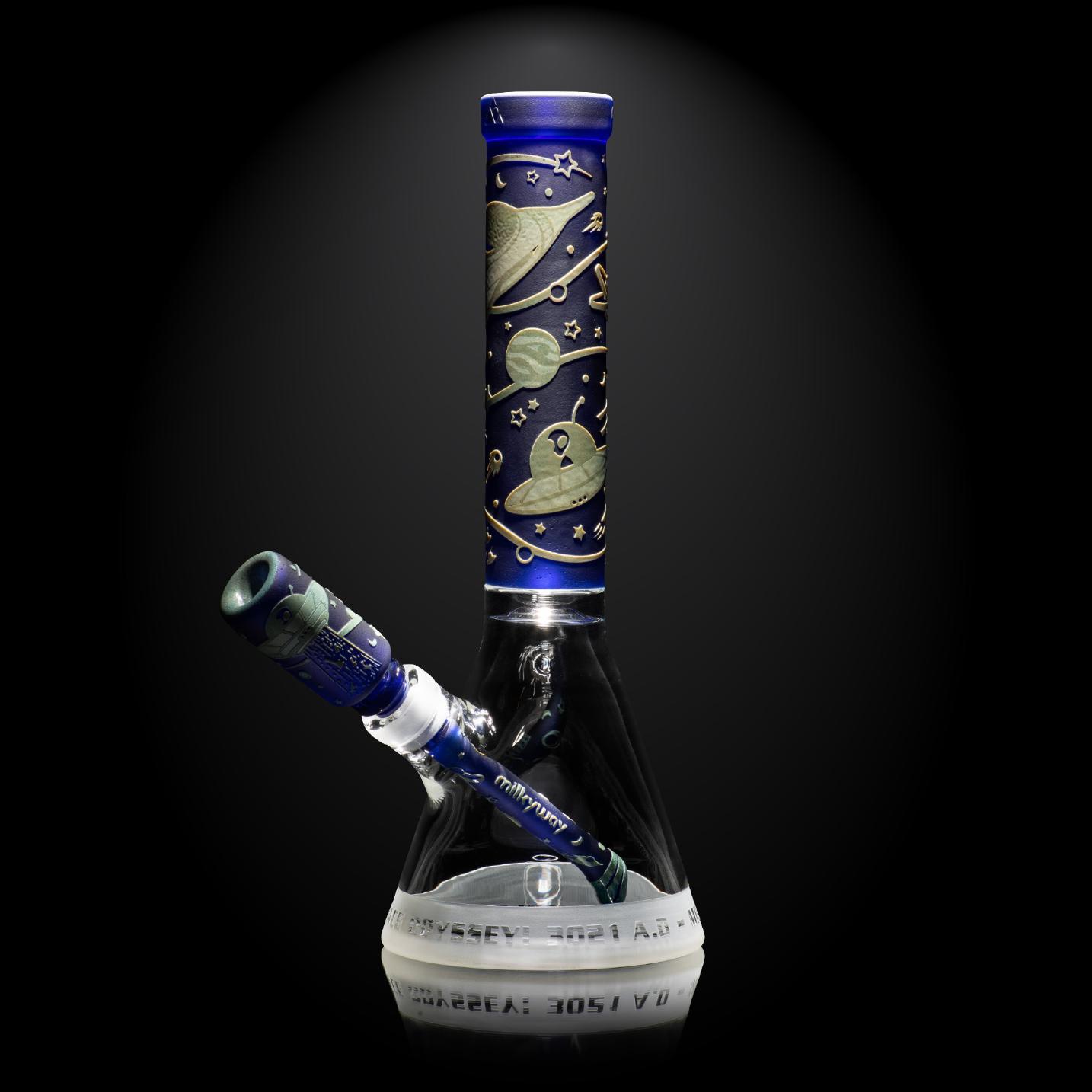 Space Odyssey in Color 14" Beaker Bong | MK 1034