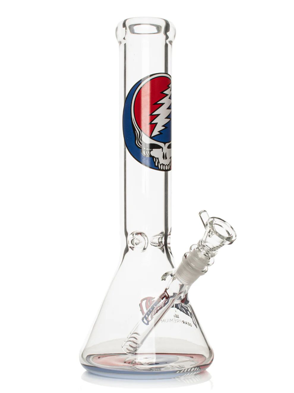 Grateful Dead x GEAR Premium 13” 7mm Thick Steal Your Face Beaker Base Water Pipe | GRD5004