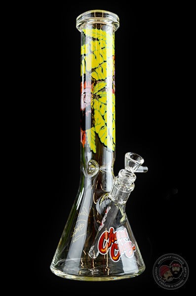 Cheech & Chong Glass 15" Parked Beaker Tube Water Pipe | CC127