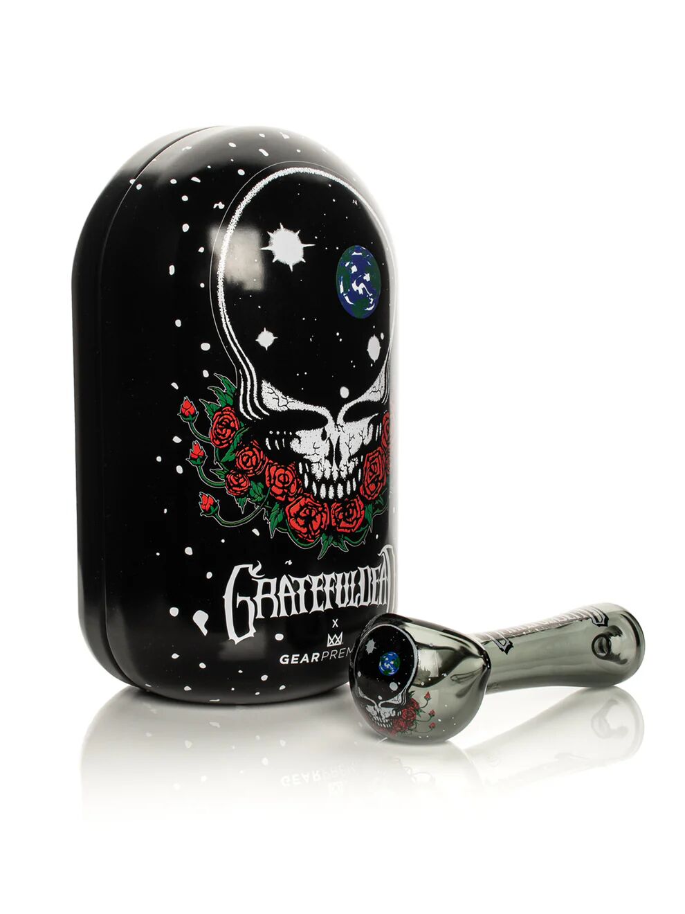 Grateful Dead x GEAR Premium  4.5" Space Your Face Spoon Hand Pipe in Collectible Tin | GRD3009