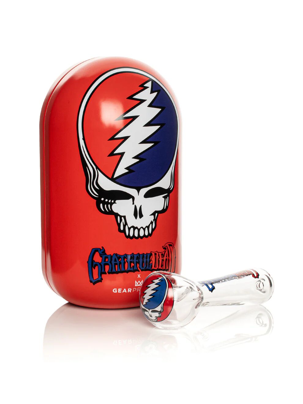 Grateful Dead x GEAR Premium 4.5" Steal Your Face Spoon Hand Pipe in Collectible Tin | GRD3007